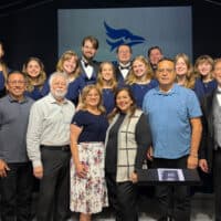 Concert Choir in Texas church with staff