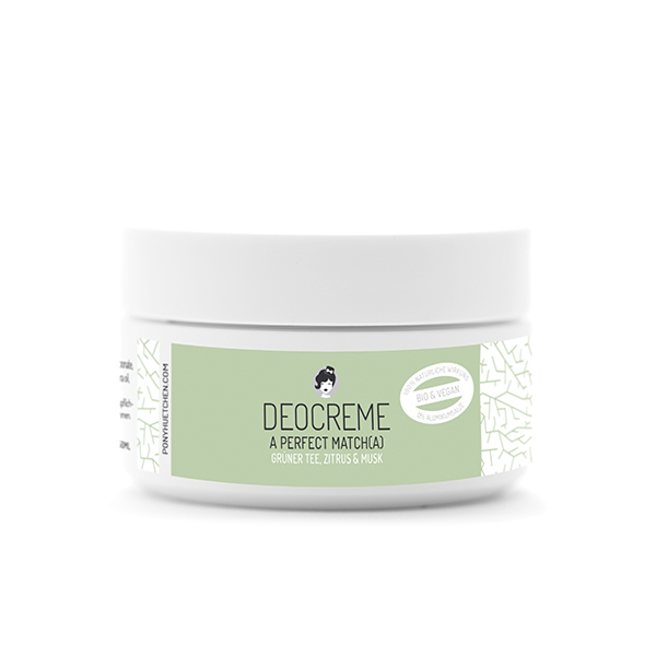 deocreme a perfect matcha PonyHütchen natuurlijke deodorant