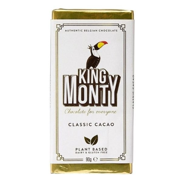 King Monty Classic Cacao vegan melkchocolade 90gr