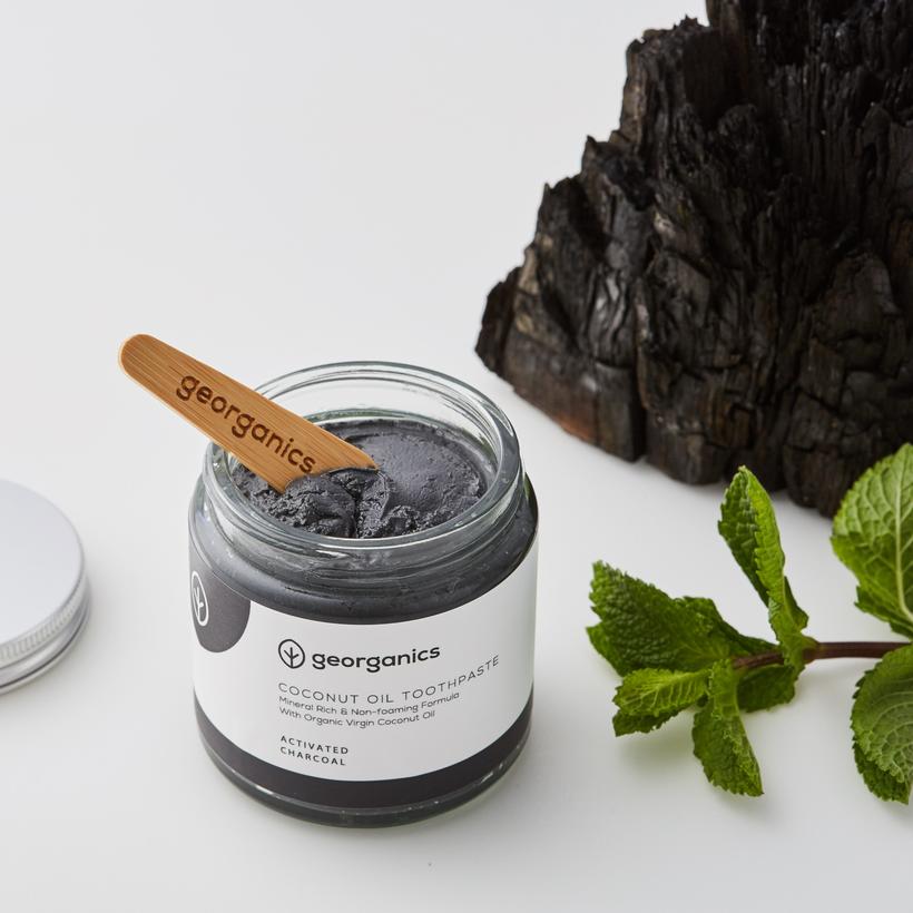 georganics toothpaste activated charcoal 120ml