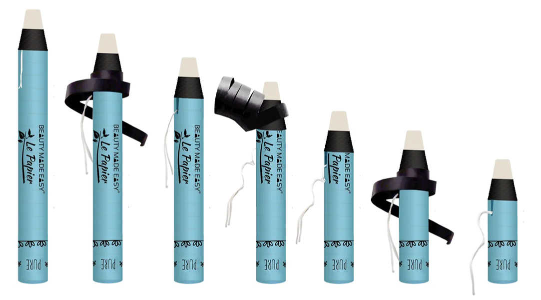 le papier glossy blush vegan lipstick zero waste