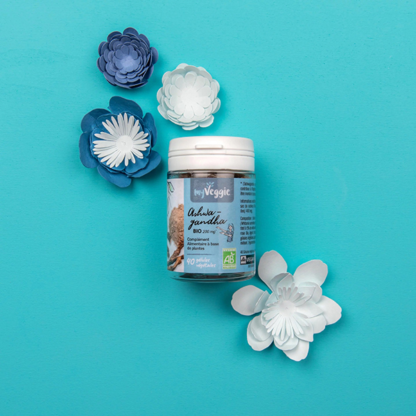 myVeggie Ashwagandha supplement 40 caps vegan