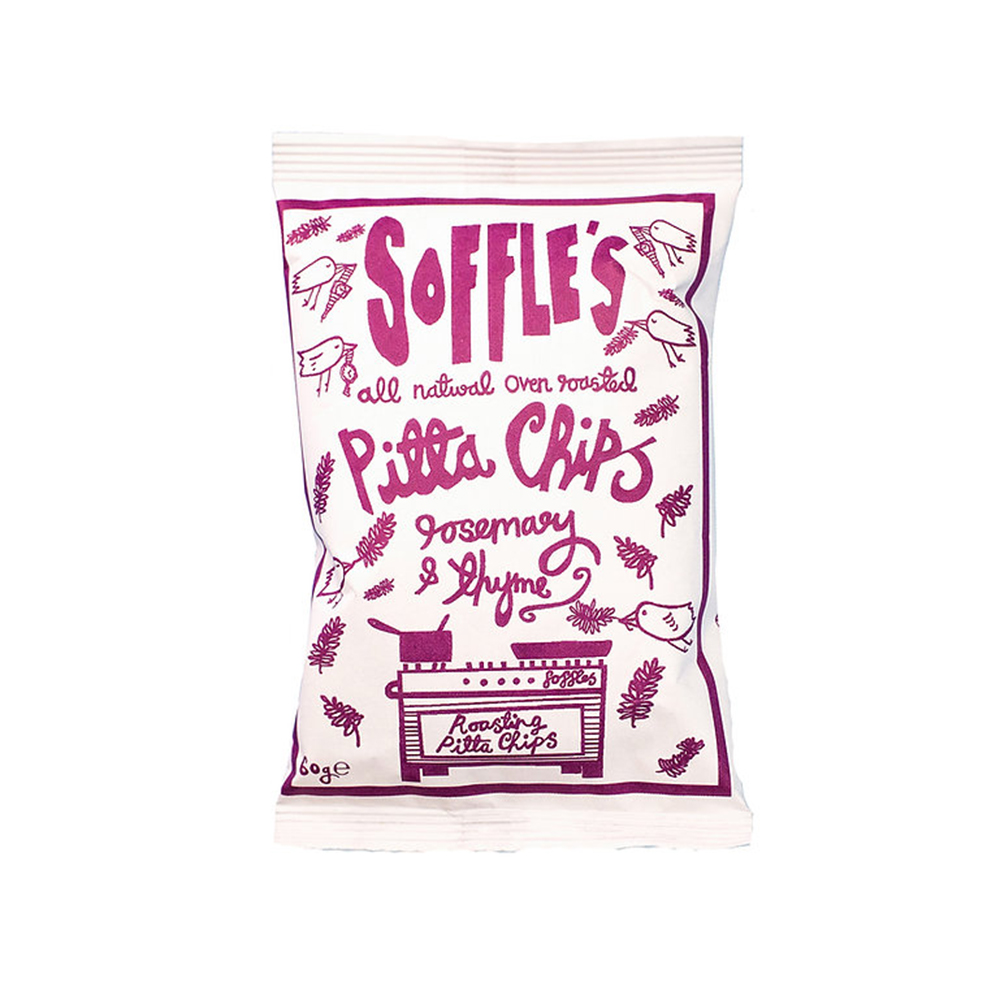 Soffle's Pitta Chips Rosemary & Thyme Vegan chips 165gr