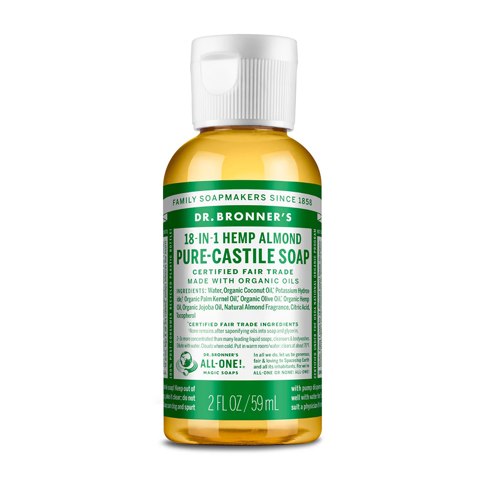 dr bronner Almond vloeibare castille zeep vegan 60ml
