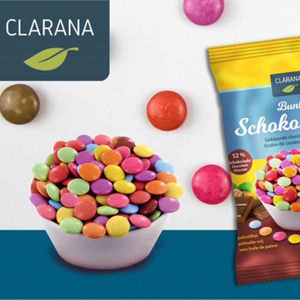 Clarana - Bunte Schokolinsen - vegan smarties, 125gr - Afbeelding 2