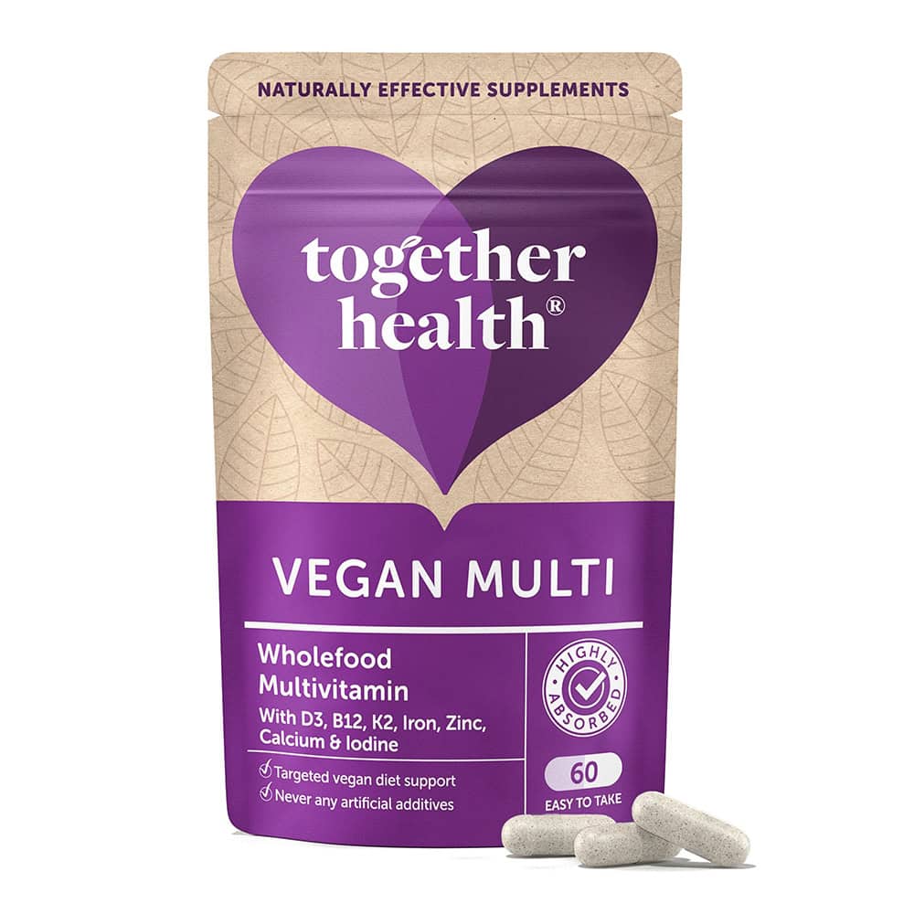 Together Health Vegan Multi vegan supplementen B12, D3, calcium, ijzer, zink, jodine