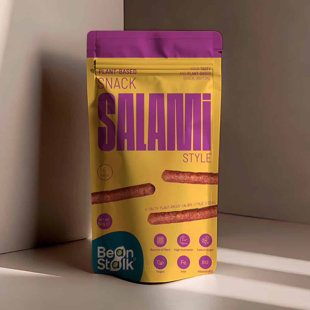 Beanstalk Salami Style vegan worstjes 5 stuks 50gr