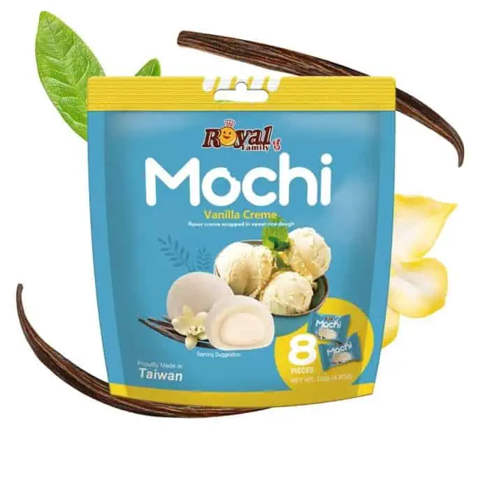 royal family mochi vanilla creme vegan en glutenvrije mochi 120gr