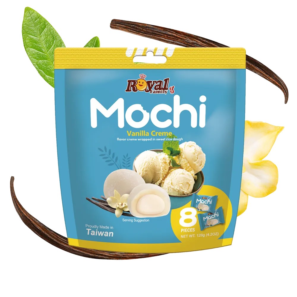 royal family mochi vanilla creme vegan en glutenvrije mochi 120gr