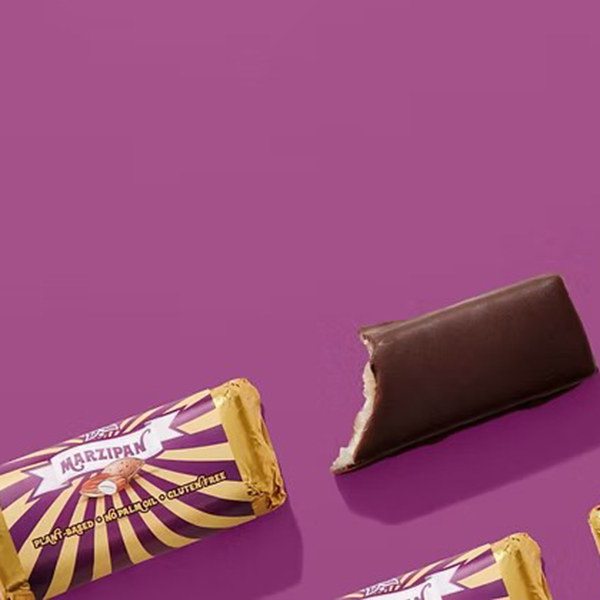 Vegan Delights - Marzipan Bar - vegan chocolade en marsepein reep, 50gr - Afbeelding 2