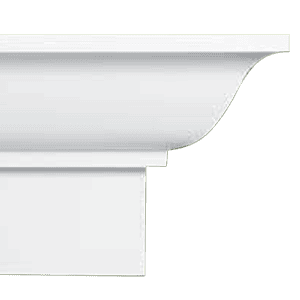Elegant white crown molding for interior design and home improvement projects.