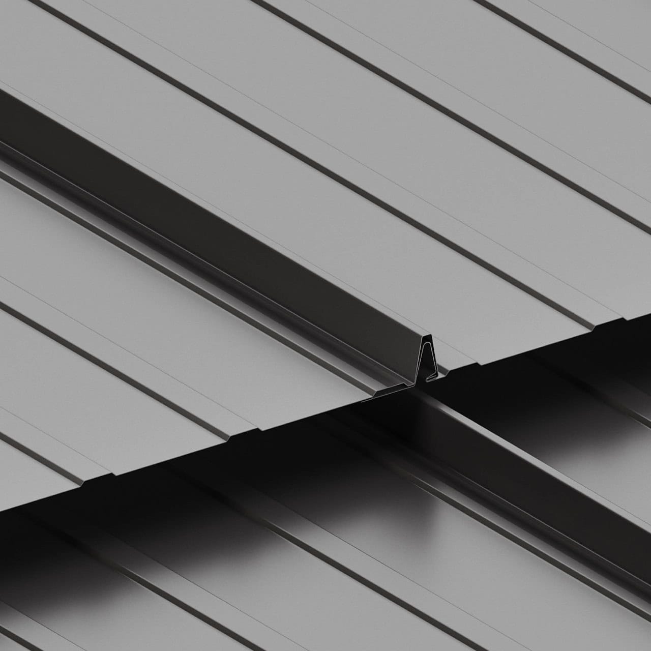 Metal roofing panels with sleek design for durable and weather-resistant buildings.