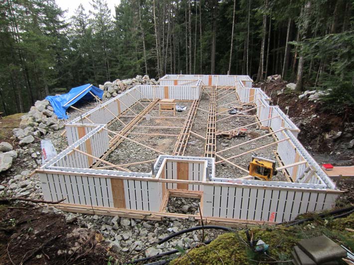 Gambier Island BC Project- ICF Foundation Done