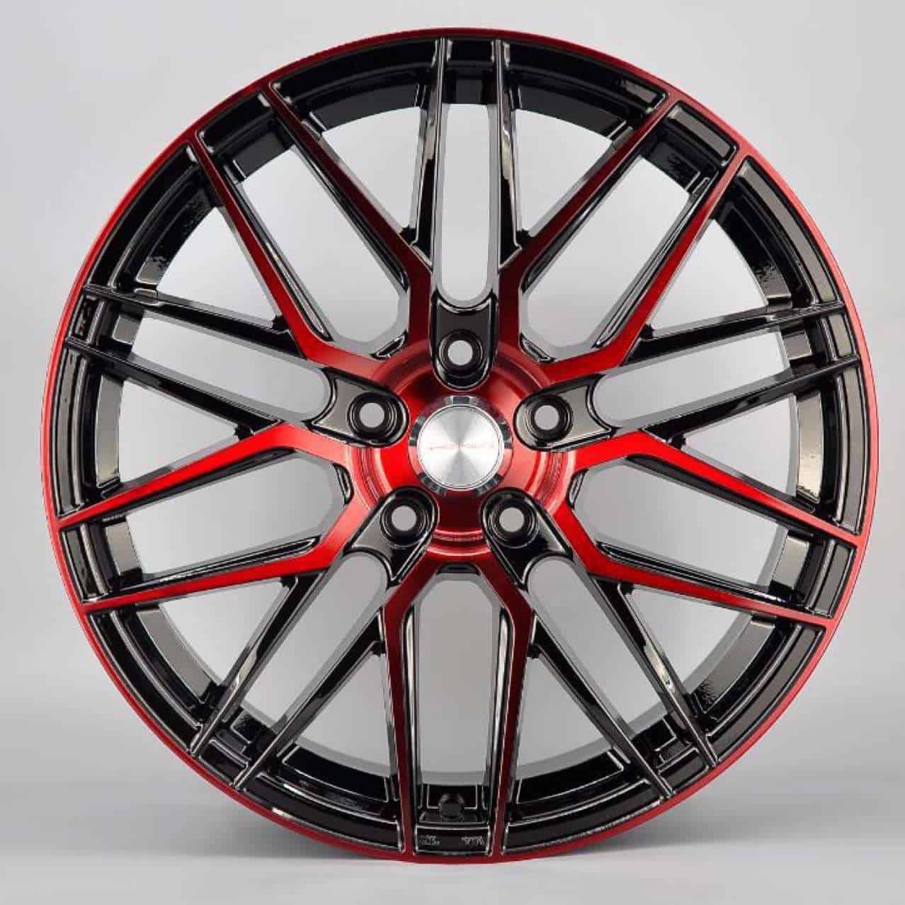 21 Inch Black and Red Concave Wheels