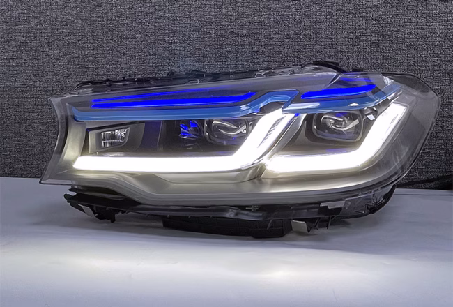 BMW G30 Blue Eyebrow Headlights