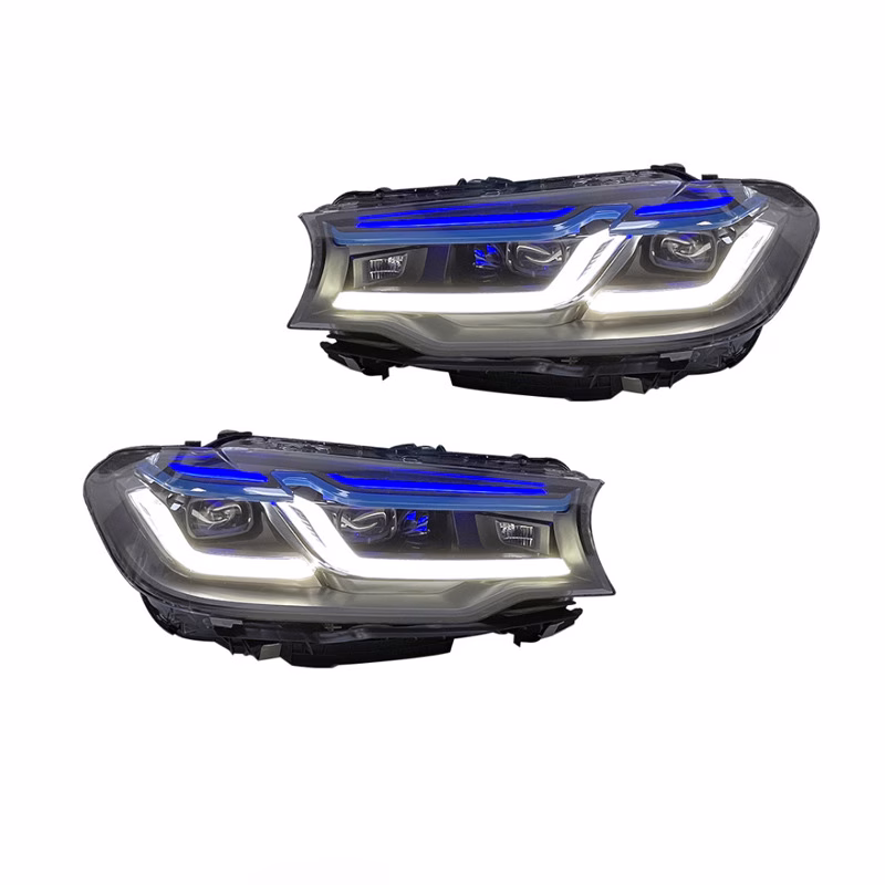 BMW G30 Blue Eyebrow Headlights | 18-20 5 Series M5 Style - Image 2