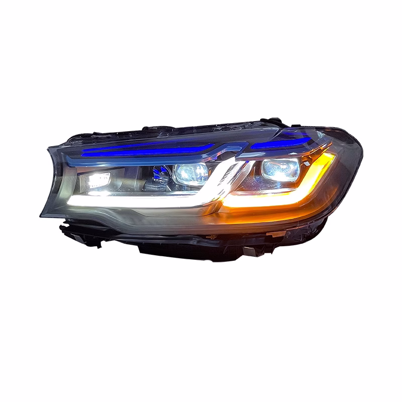BMW G30 Blue Eyebrow Headlights | 18-20 5 Series M5 Style - Image 4