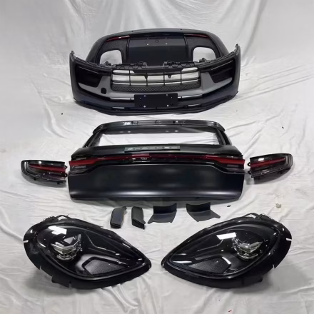 Porsche Macan modification 2023 body kit upgrade for 2012-2022 models, 3D scanning technology for precise fitment and professional aesthetic enhancement.