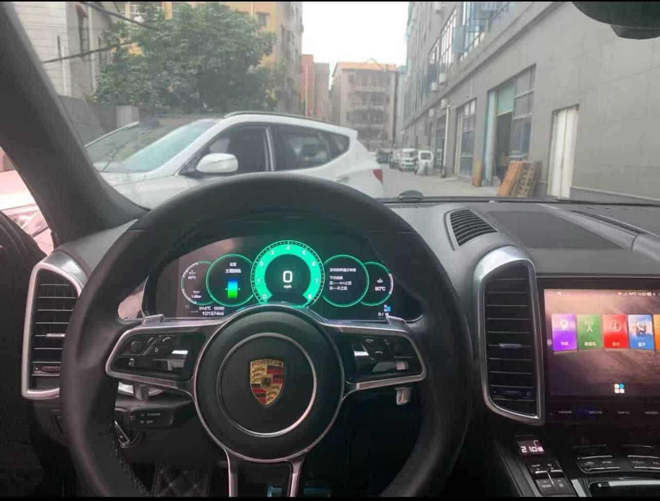 Porsche Cayenne dashboard replacement! 12.3-inch Full HD LCD Linux system – 7 display modes + passenger entertainment system, track-level luxury configuration