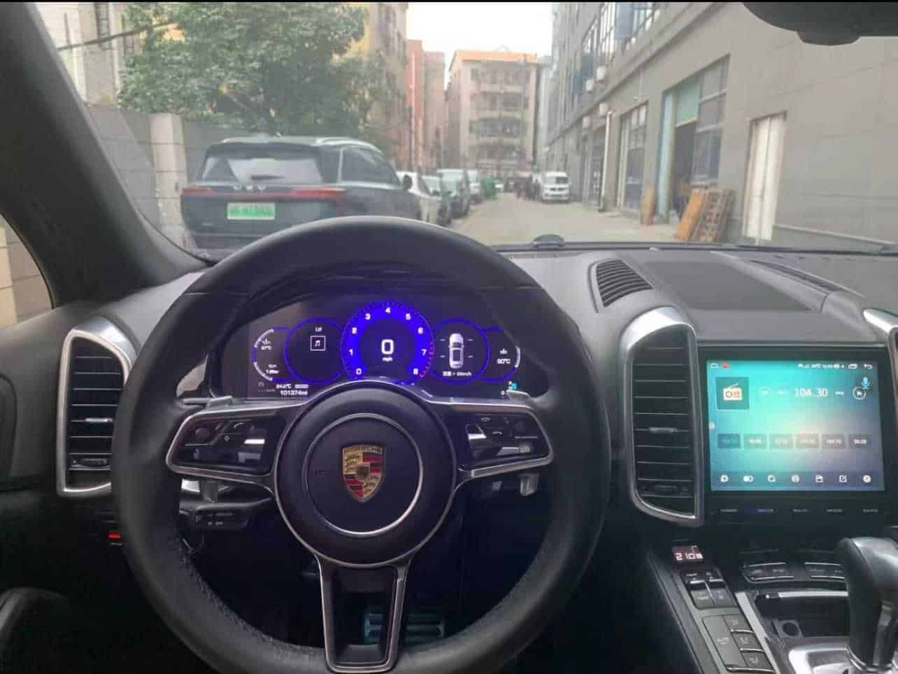 Porsche Cayenne dashboard replacement! 12.3-inch Full HD LCD Linux system – 7 display modes + passenger entertainment system, track-level luxury configuration