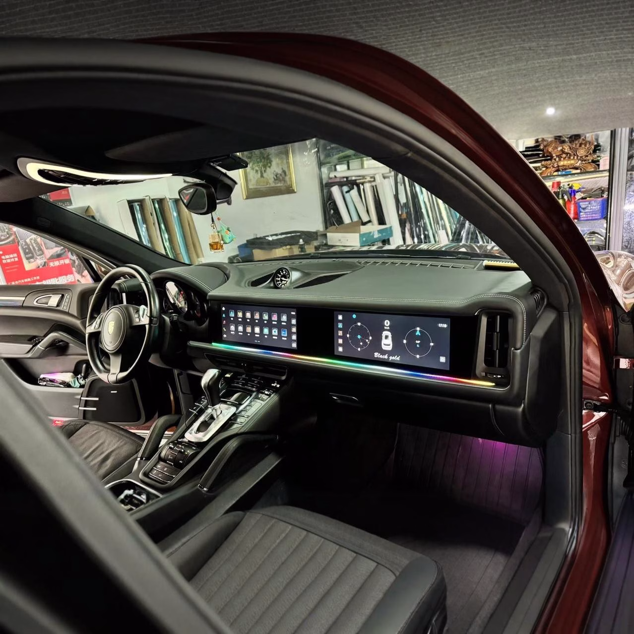 Porsche Macan Dual Screen Display Navigation Unit | Android 8G+128G CarPlay Upgrade - Image 2