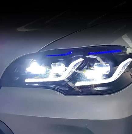 BMW X5 E70 headlight LED Laser Lens Blue Eyebrow 07-13