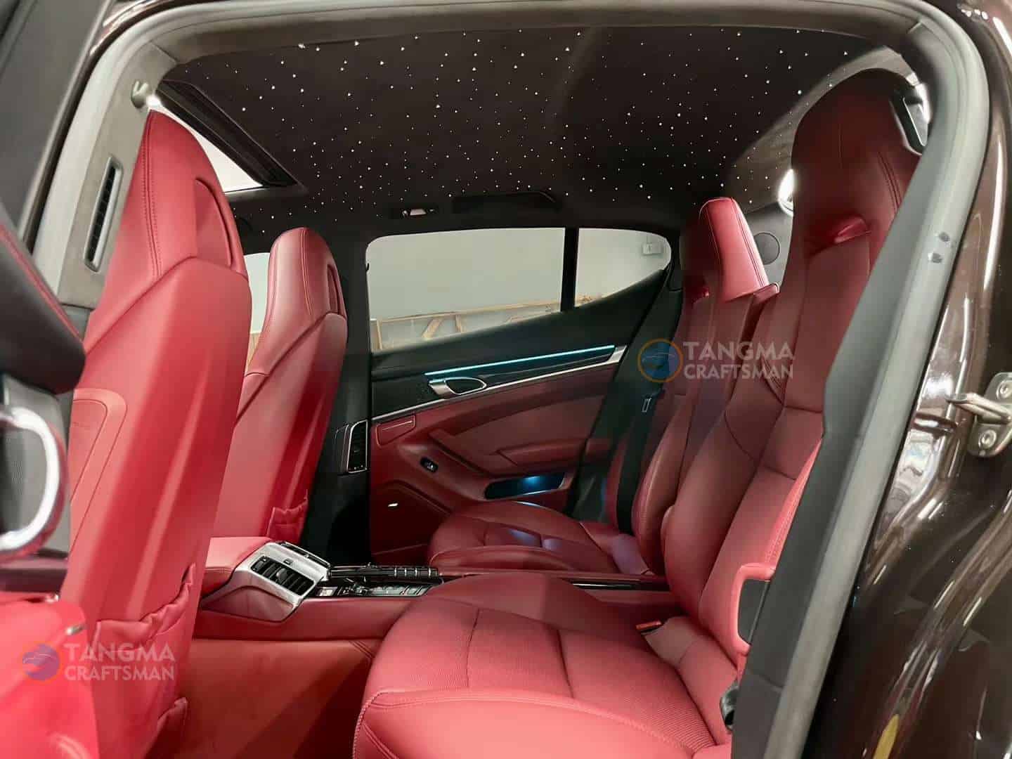 Porsche Macan Bordeaux Red Interior Kit: 1:1 OEM Leather