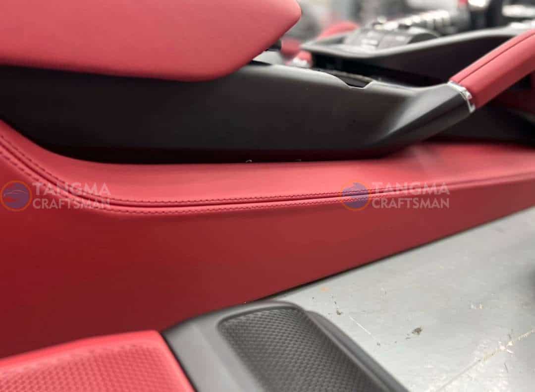 Porsche Macan Bordeaux Red Interior Kit: 1:1 OEM Leather