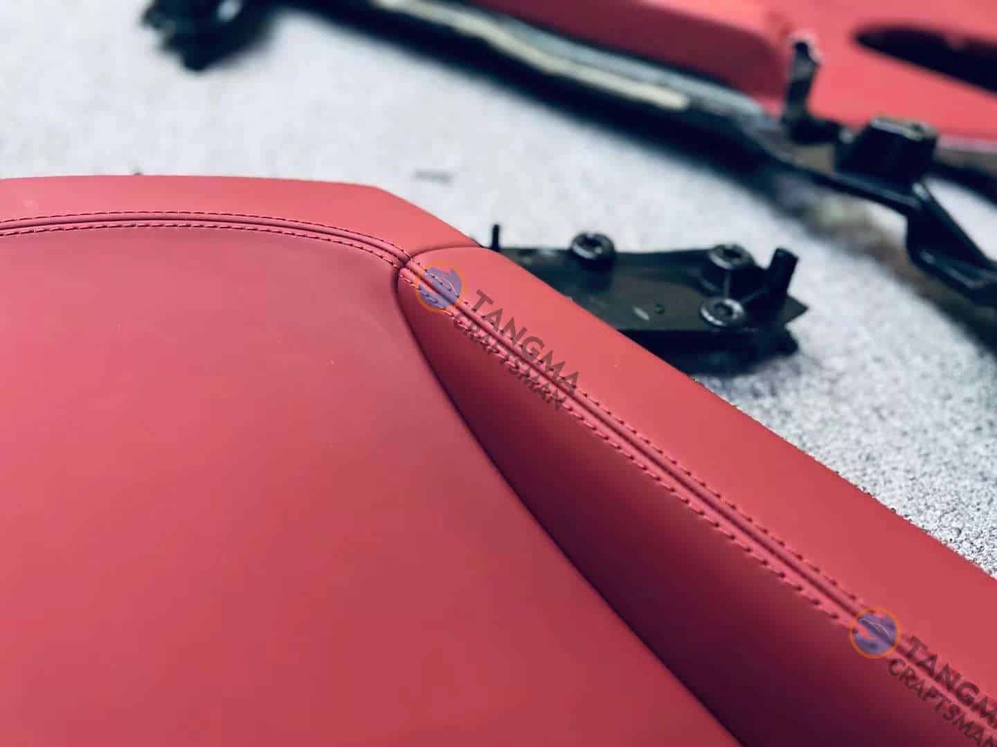 Porsche Macan Bordeaux Red Interior Kit: 1:1 OEM Leather