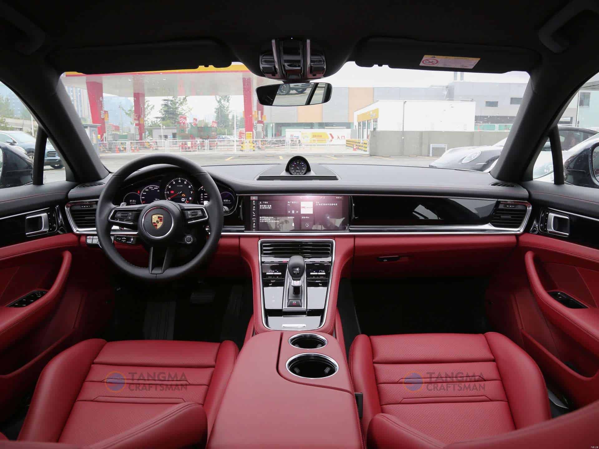 Porsche Interior Upgrade: Luxury Bordeaux Red Diamond Quilted Package (2010-2024) | Full Series Cayenne, Macan, Panamera - Image 2