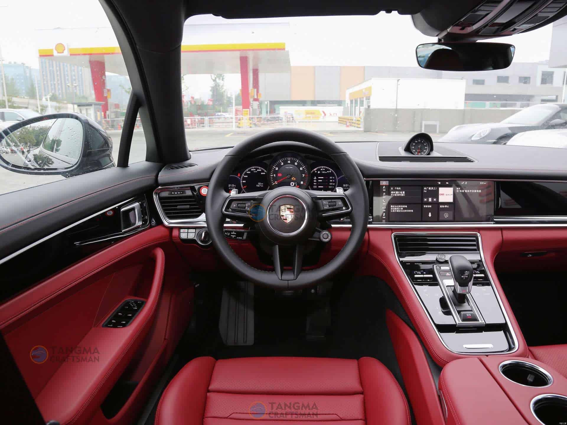 Porsche Interior Upgrade: Luxury Bordeaux Red Diamond Quilted Package (2010-2024) | Full Series Cayenne, Macan, Panamera - Image 3