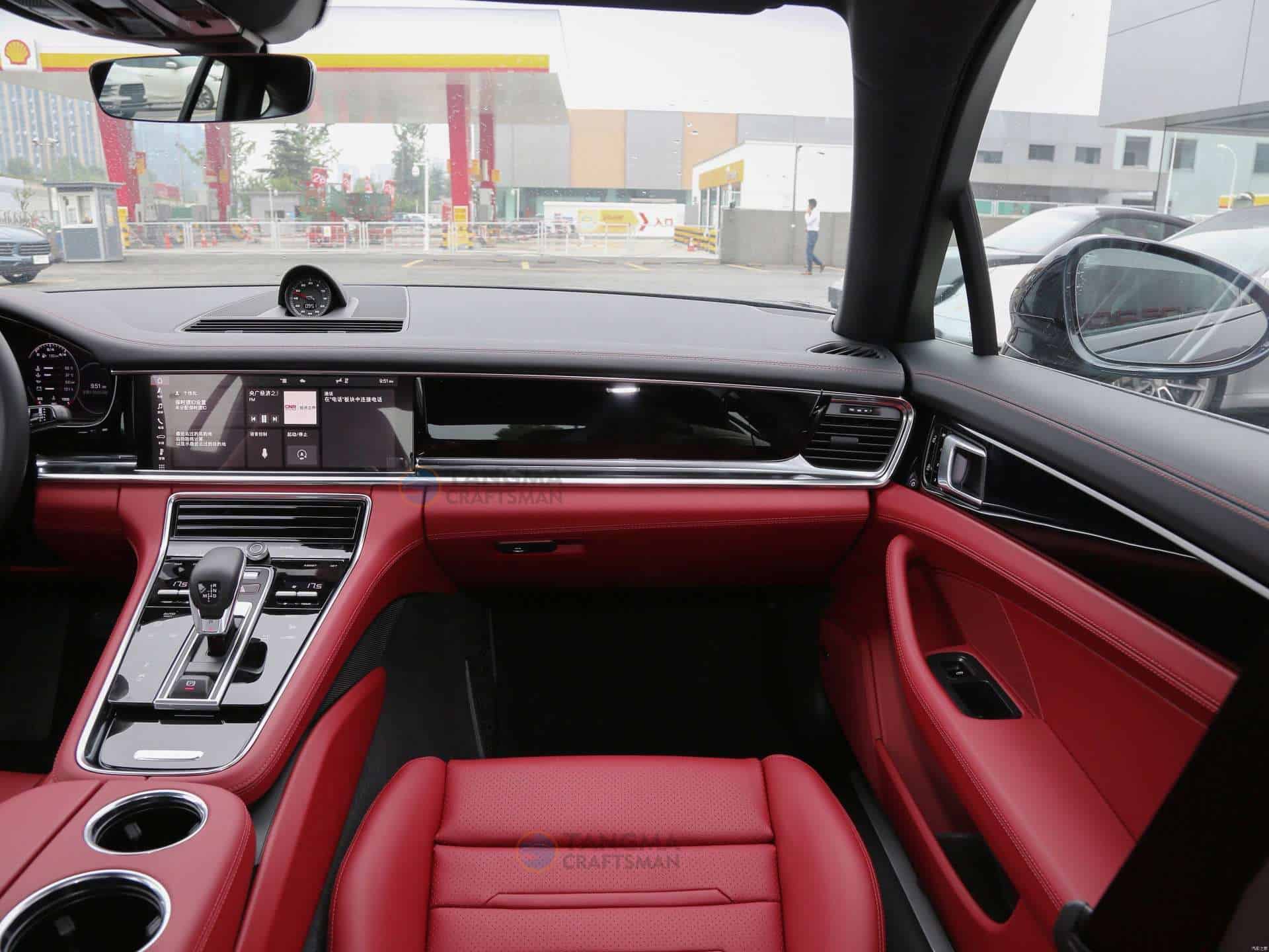 Porsche Interior Upgrade: Luxury Bordeaux Red Diamond Quilted Package (2010-2024) | Full Series Cayenne, Macan, Panamera - Image 4