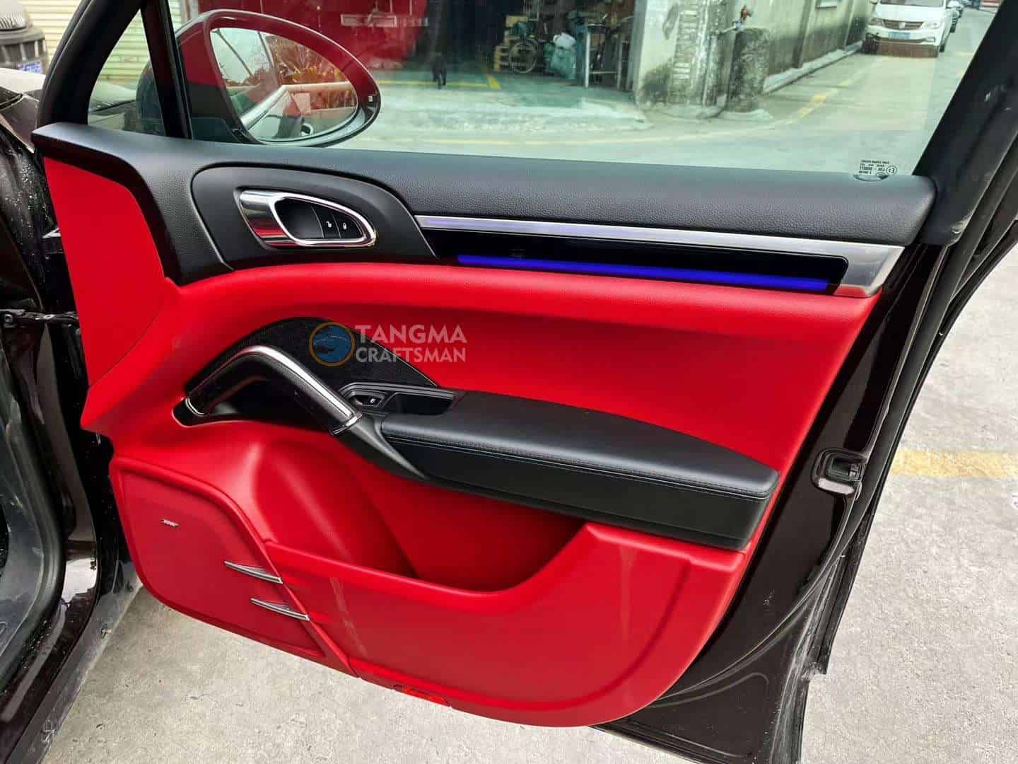 Porsche Bordeaux Red Leather Interior Seat Upgrade