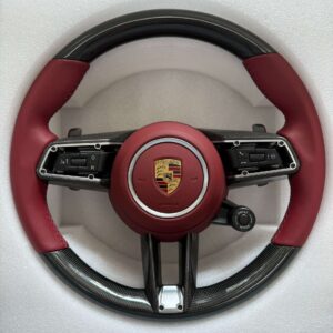 Porsche carbon fiber steering wheel for Cayenne, Macan and Panamera interior upgrade
