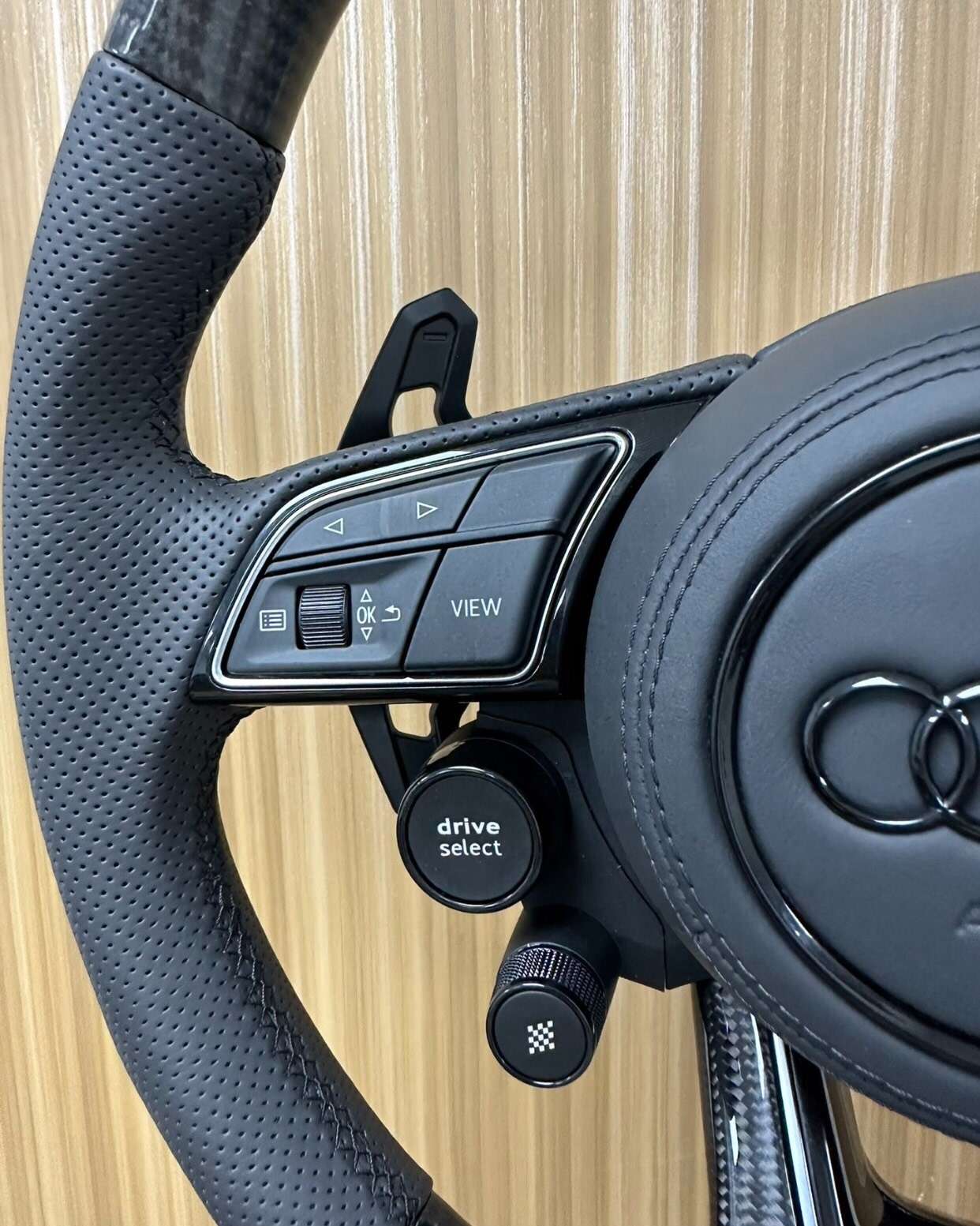 Audi Carbon Fiber Steering Wheel with Drive Select and Start Control