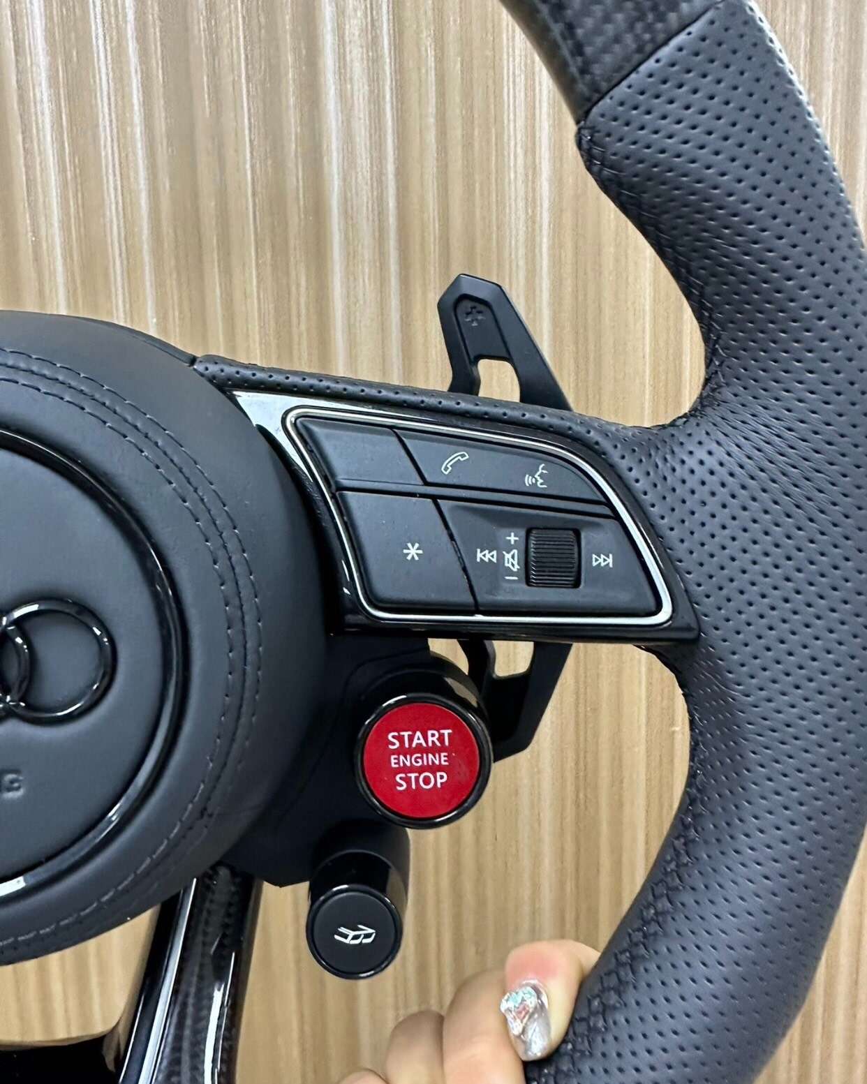 Audi Carbon Fiber Steering Wheel with Drive Select and Start Control