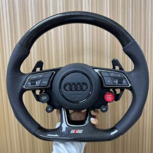 Audi Carbon Fiber Steering Wheel with Drive Select & Start – Full Function One-Button Start, Dynamic Mode & Valve Switch Control - DM_20250107150512_005