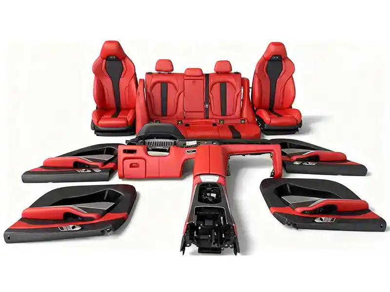 MW X5 Interior Modification Kit: Automotive Grade Bordeaux Calfskin - ISO 17025 Tested - Non-Destructive HUD/Ambient Calibration (2010-2024) - Image 2