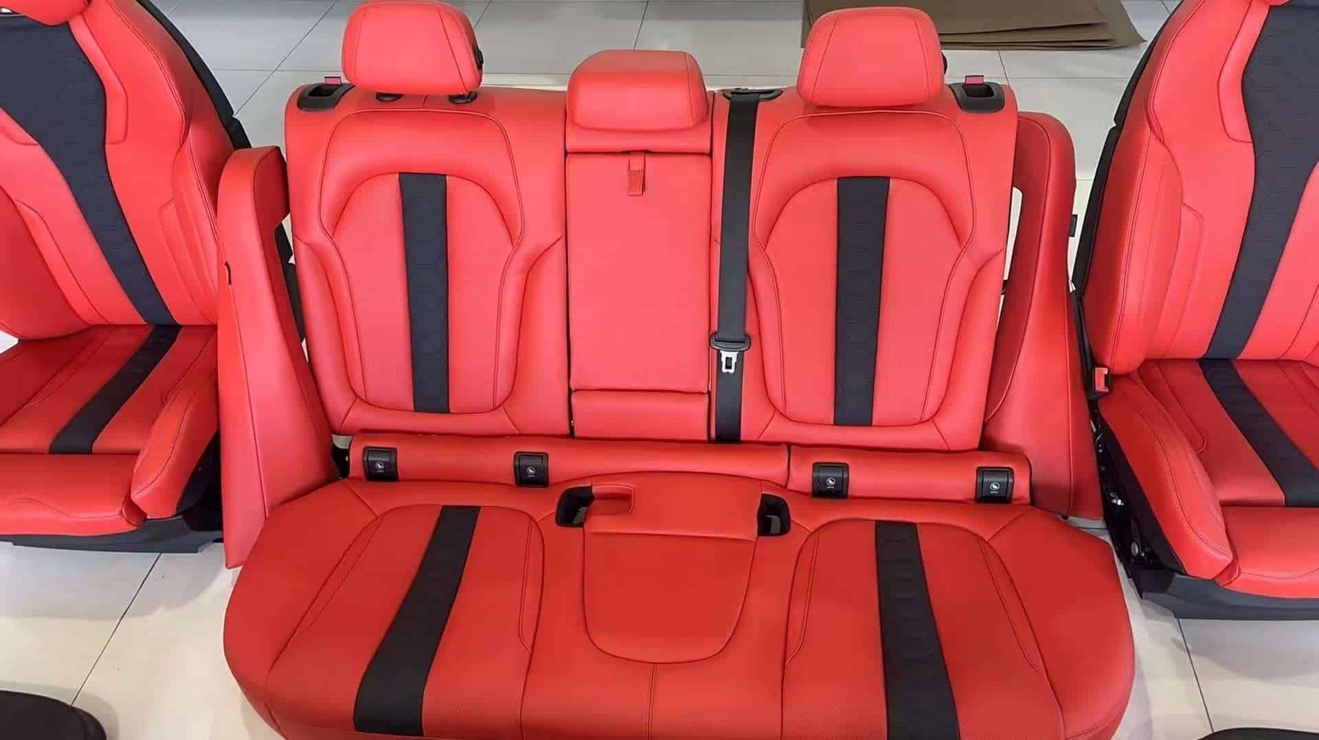 MW X5 Interior Modification Kit: Automotive Grade Bordeaux Calfskin – ISO 17025 Tested – Non-Destructive HUD/Ambient Calibration (2010-2024)