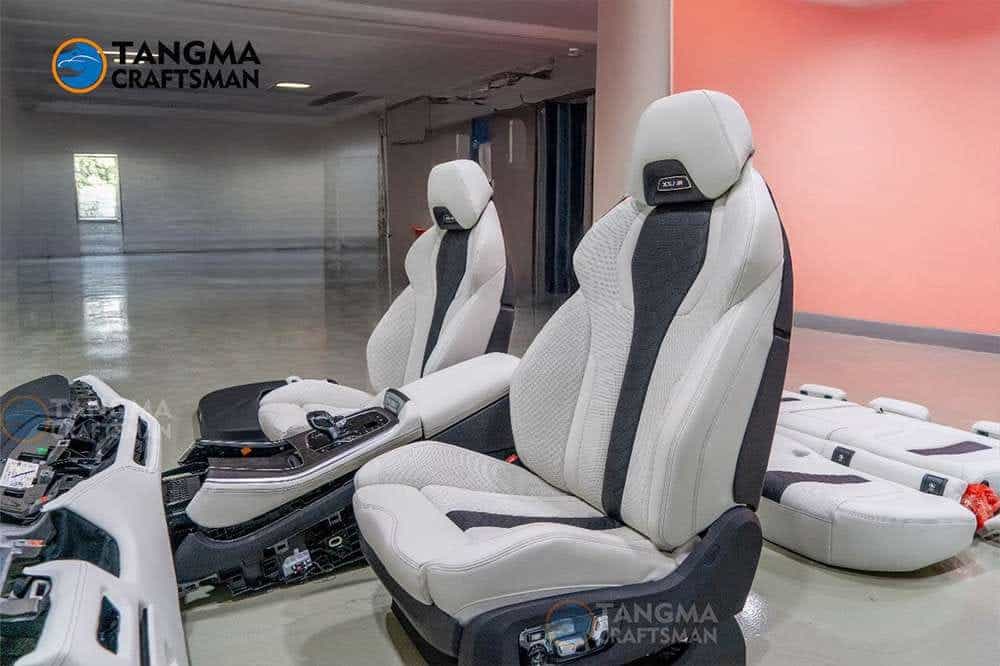 BMW Interior Modification Kit: Premium Ivory White Calfskin | HUD & Ambient Light Ready