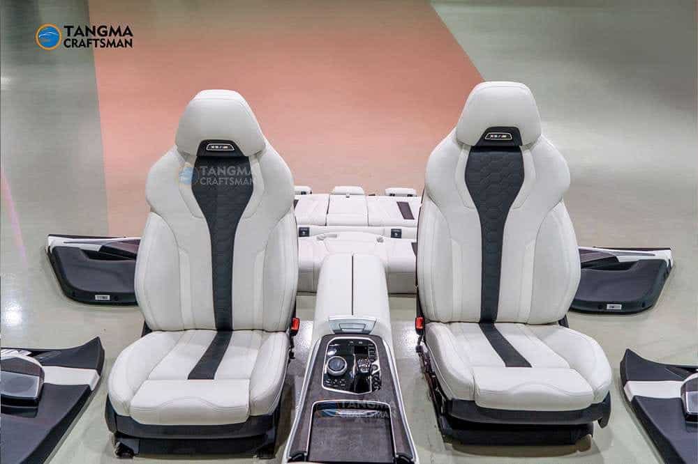 BMW Interior Modification Kit: Premium Ivory White Calfskin | HUD & Ambient Light Ready
