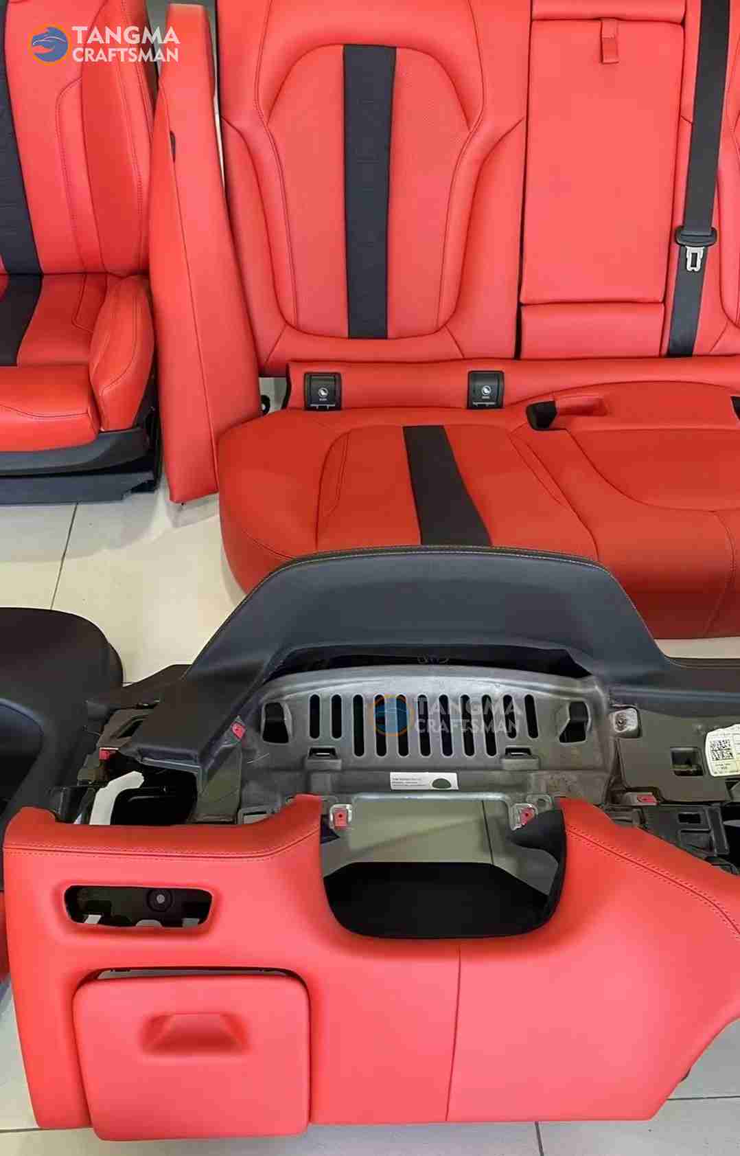 MW X5 Interior Modification Kit: Automotive Grade Bordeaux Calfskin – ISO 17025 Tested – Non-Destructive HUD/Ambient Calibration (2010-2024)