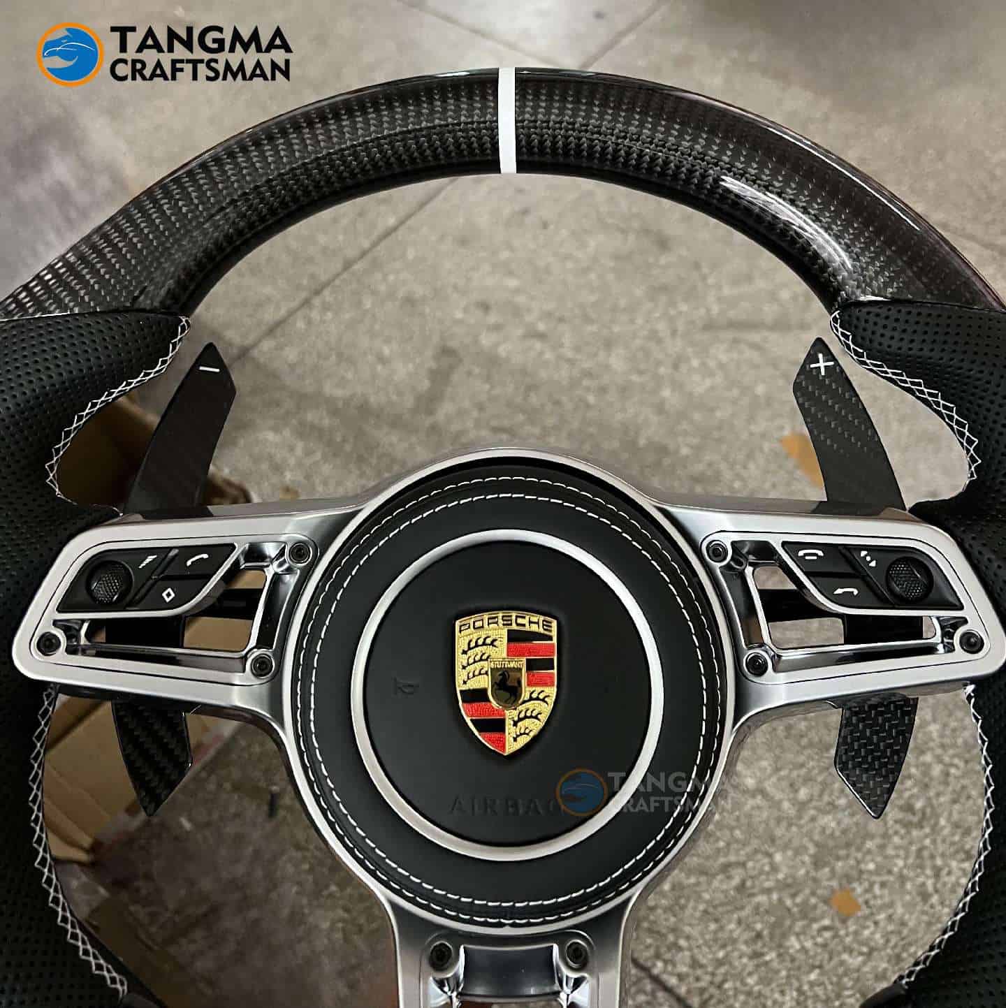 Custom Carbon Fiber Steering Wheel for Porsche 911 991 992 Cayenne Panamera | TANGMA CRAFTSMAN