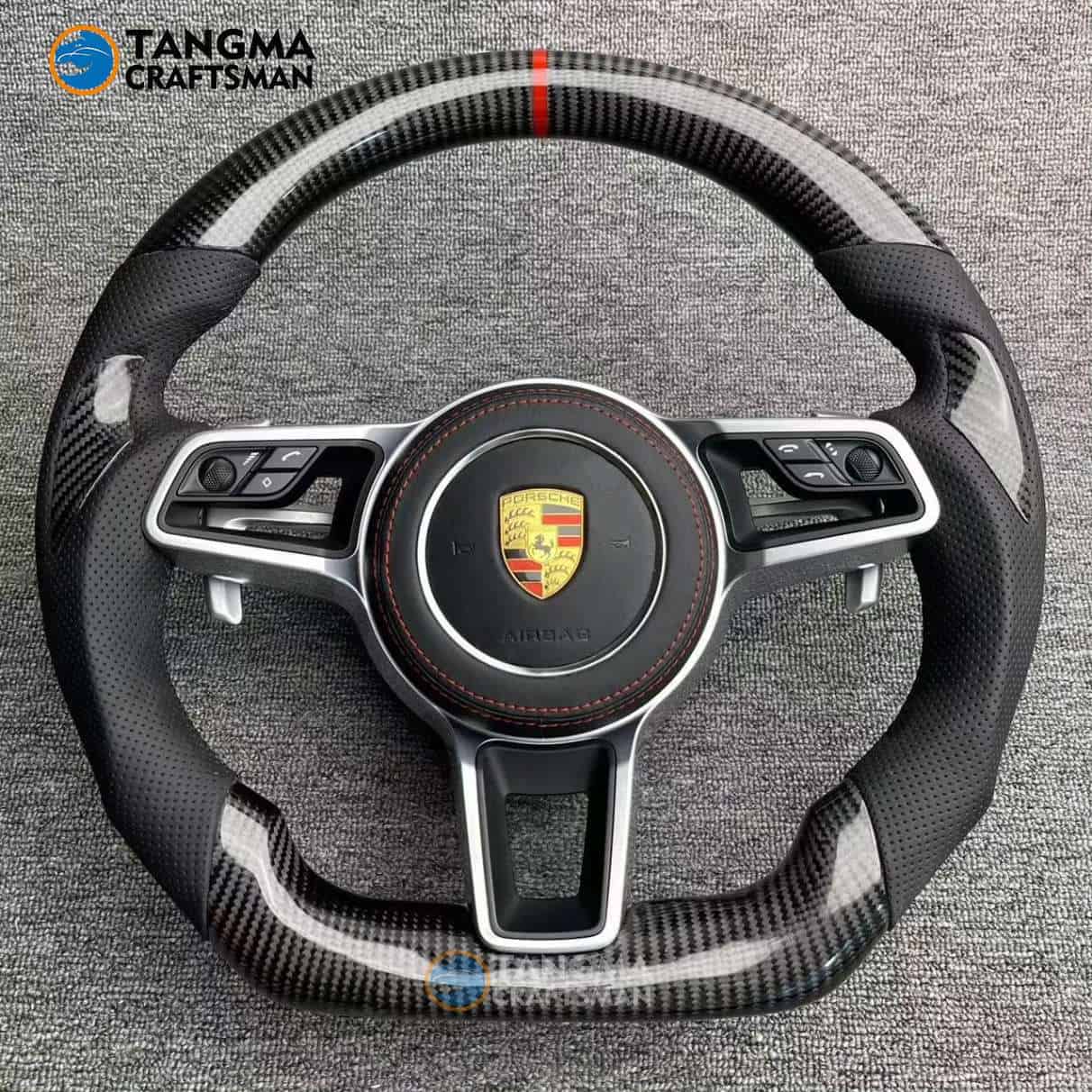 Custom Carbon Fiber Steering Wheel for Porsche 911 991 992 Cayenne Panamera | TANGMA CRAFTSMAN