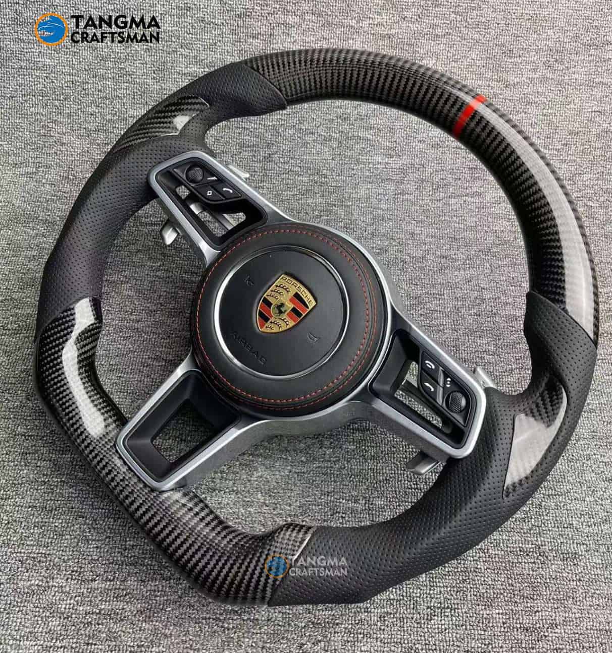 Custom Carbon Fiber Steering Wheel for Porsche 911 991 992 Cayenne Panamera | TANGMA CRAFTSMAN