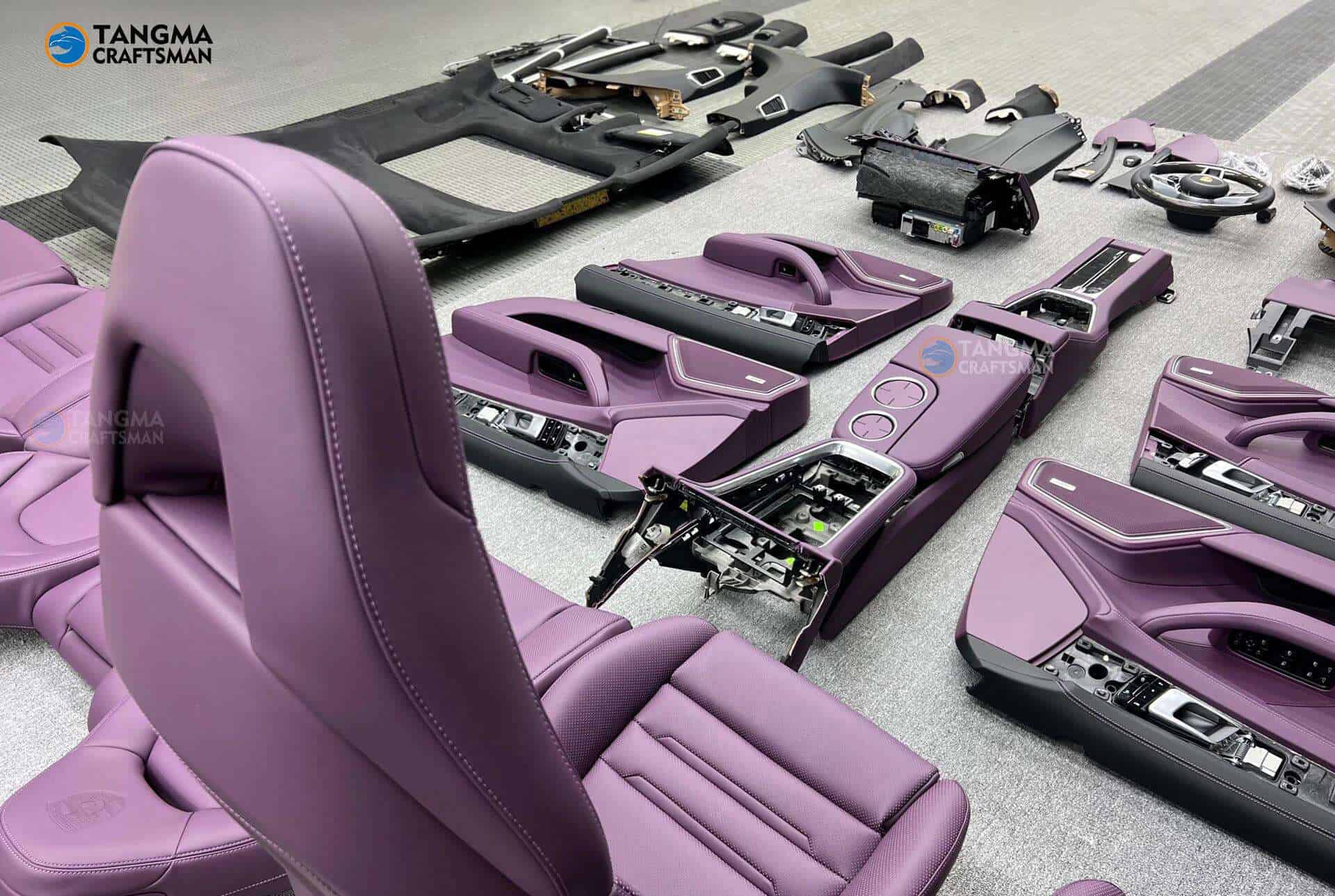 Porsche Panamera Interior Update Kit (2010-2024) | Nappa Leather Dashboard & Door Panels | Laser Precision Coating