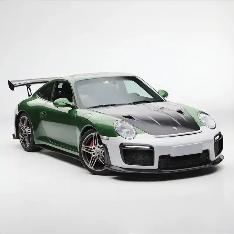 Porsche 991.2 upgrade kit GT3 RS carbon fiber hood + DRS adjustable rear wing | front and rear bumpers + matrix headlights + hood four-piece set | 3D scanning modification + original factory adaptation 2012-2016 models - Image 10