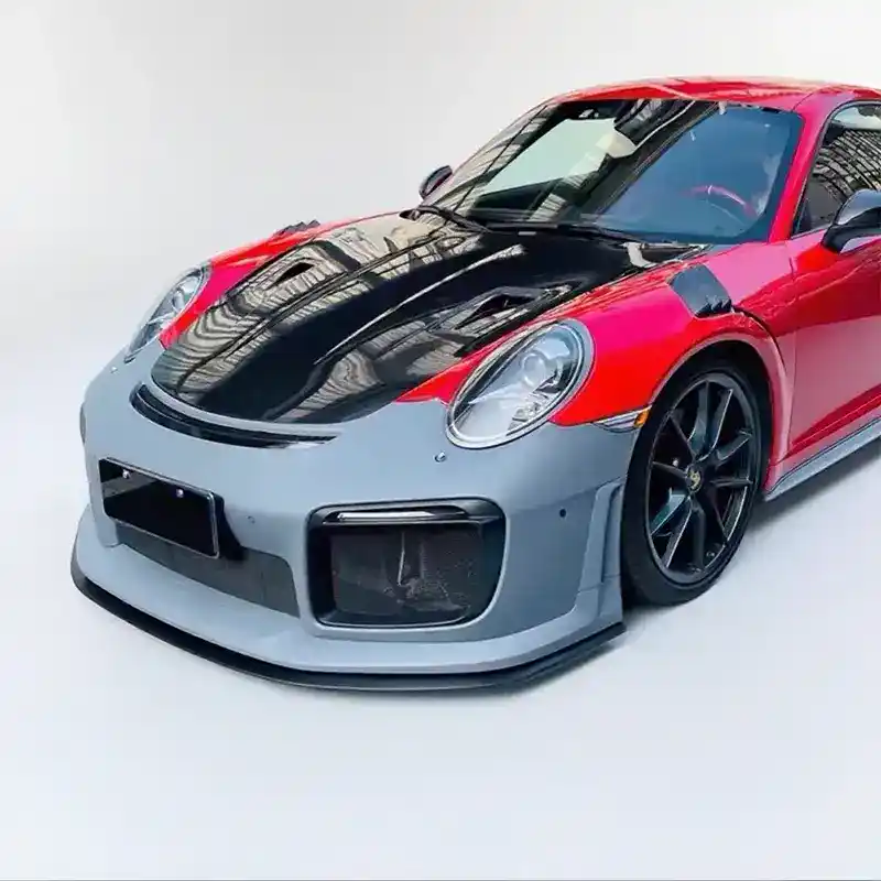 Porsche 991.2 upgrade kit GT3 RS carbon fiber hood + DRS adjustable rear wing | front and rear bumpers + matrix headlights + hood four-piece set | 3D scanning modification + original factory adaptation 2012-2016 models - Image 3