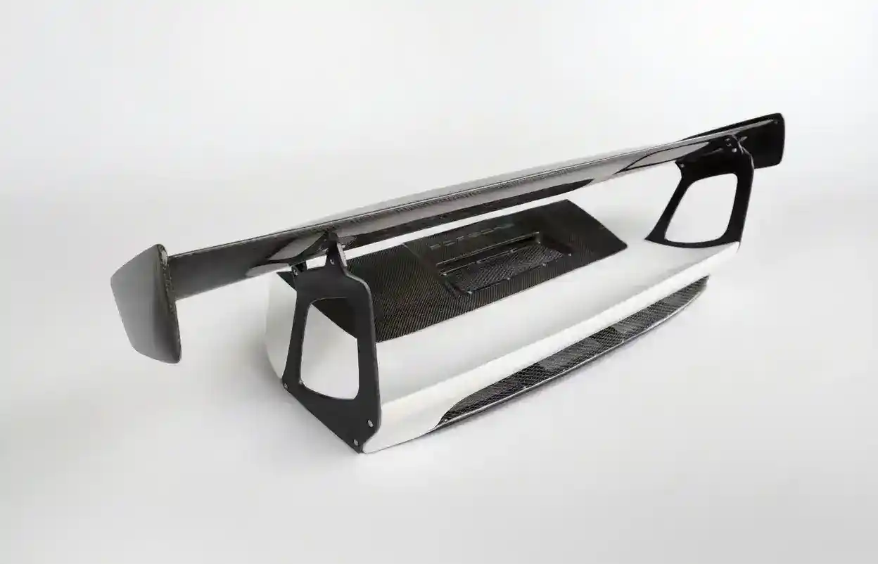 Porsche 911 992 modified GT3 RS kit carbon fiber hood adjustable rear wing original factory adaptation 3D scanning modification lightweight