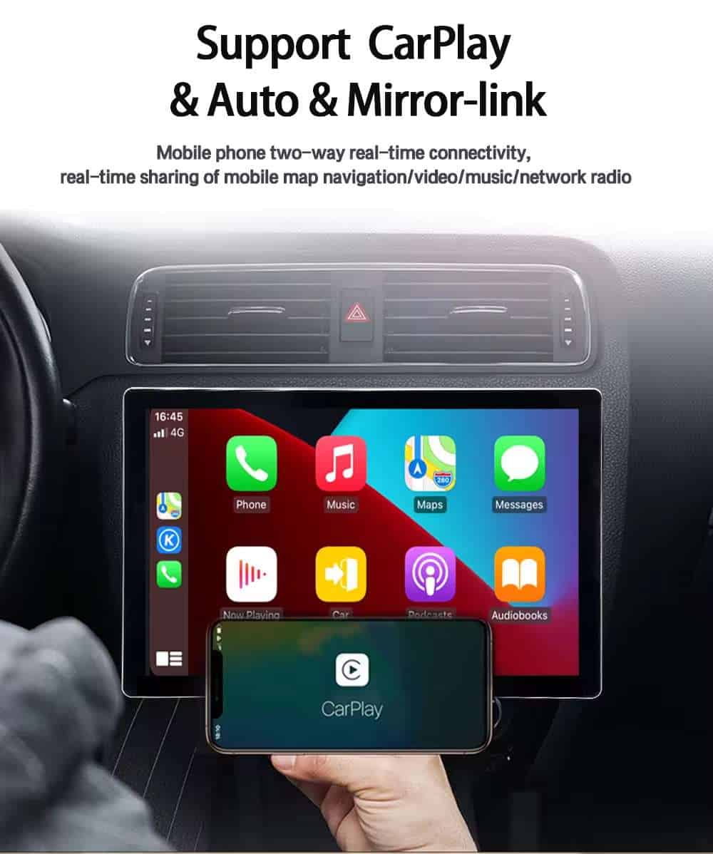 Universal 13″ Android Car Multimedia System: 360° Rotating Touch Screen for Audi, BMW, Toyota & More。